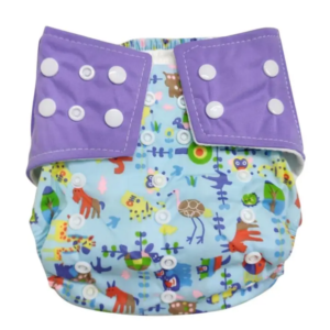 Washable Hot Print Cloth Baby Diaper with 1 Pad 3 Layer